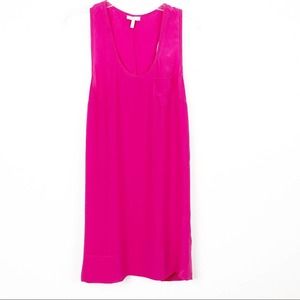 JOIE Magenta Pink Scoop Neck Sleeveless Shift Dress, Size Large